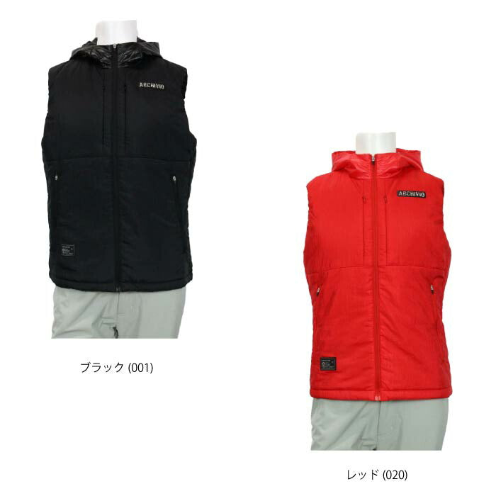 archivio アルチビオ ゴルフウェア メンズ フルジップ撥水中綿ベスト A424103