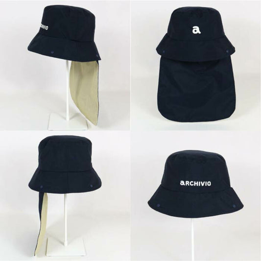 archivio アルチビオ ゴルフウェア レディース サンシェード付きハット 撥水素材仕様 a450401