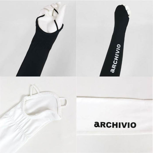 archivio アルチビオ ゴルフウェア レディース プリントロゴアームカバー ストレッチ a450403