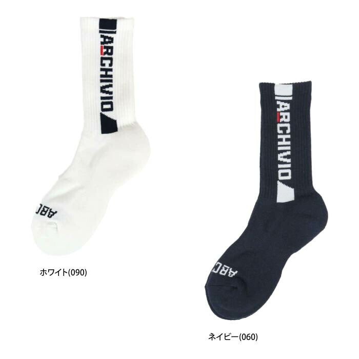 archivio アルチビオ ゴルフウェア レディース サイドロゴショートソックス リブデザイン a450405