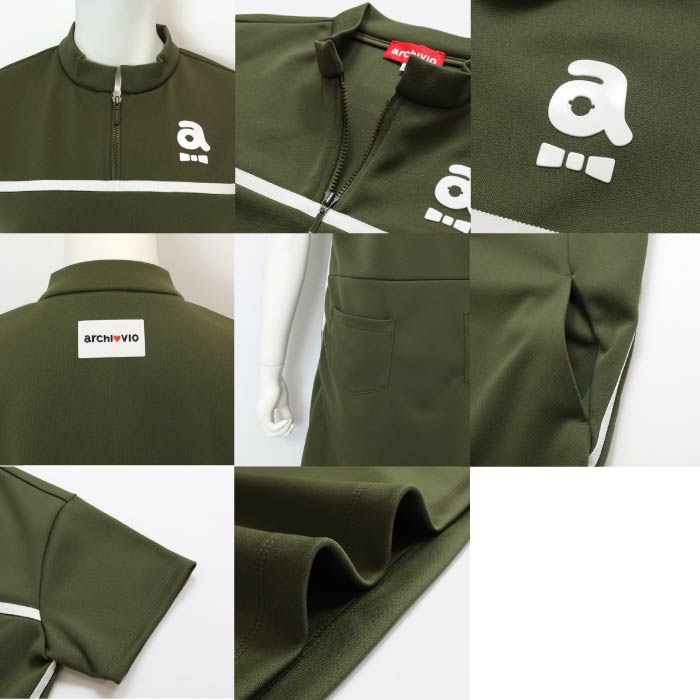 archivio アルチビオ ゴルフウェア レディース サイドラインワンピース ストレッチ a451208