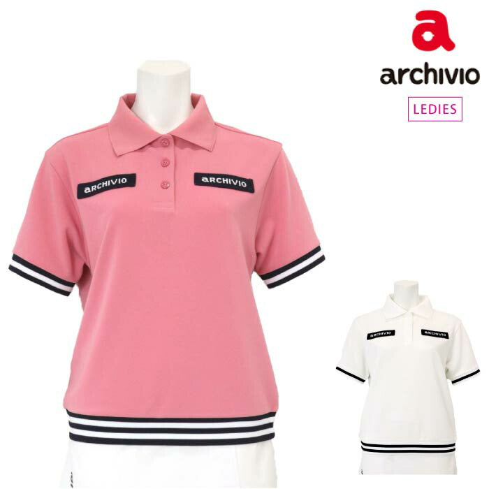 archivio アルチビオ ゴルフウェア レディース ライン切替UV冷感