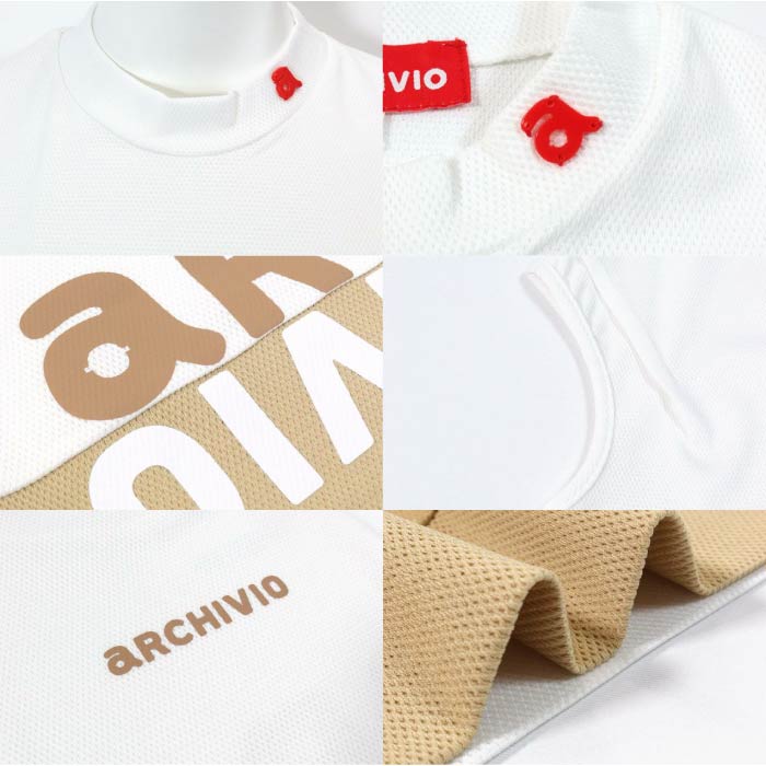 archivio アルチビオ ゴルフウェア レディース 配色ロゴUV速乾ノースリプルオーバー PLUSRICH DRY & UV A459502