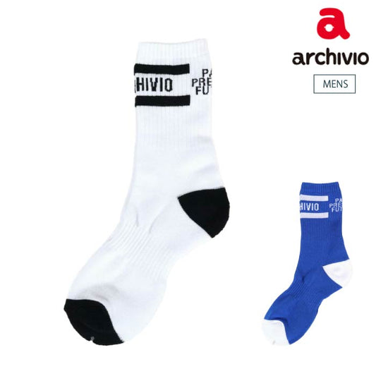 archivio アルチビオ ゴルフウェア メンズ バイカラーロゴソックス【メール便可】 a460207