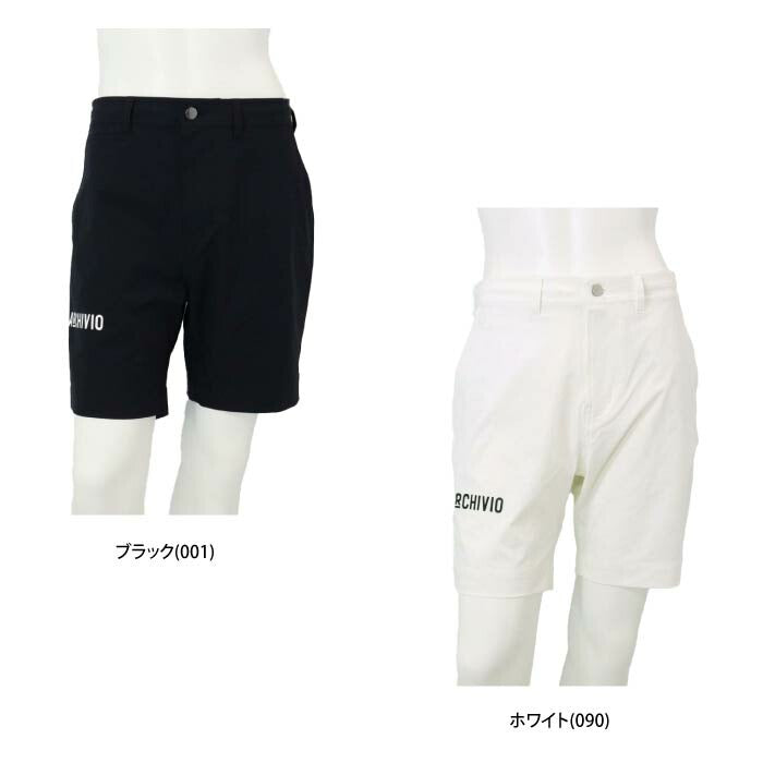 archivio アルチビオ ゴルフウェア メンズ ロゴプリントショートパンツ 伸縮性 a467406
