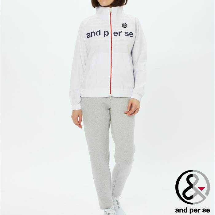 and per se アンパスィ ゴルフウェア レディース エアジャスター切替ブルゾン ストレッチ はっ水 保温 AFF1105G2