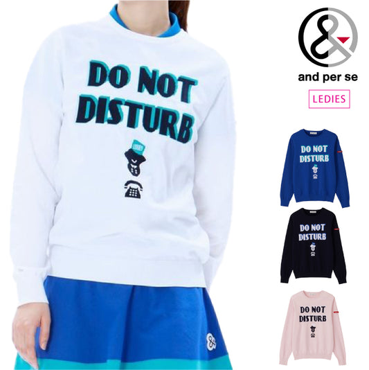 and per se アンパスィ レディース アクティブニットクルーネックセーター 吸汗速乾 AFF2303C1