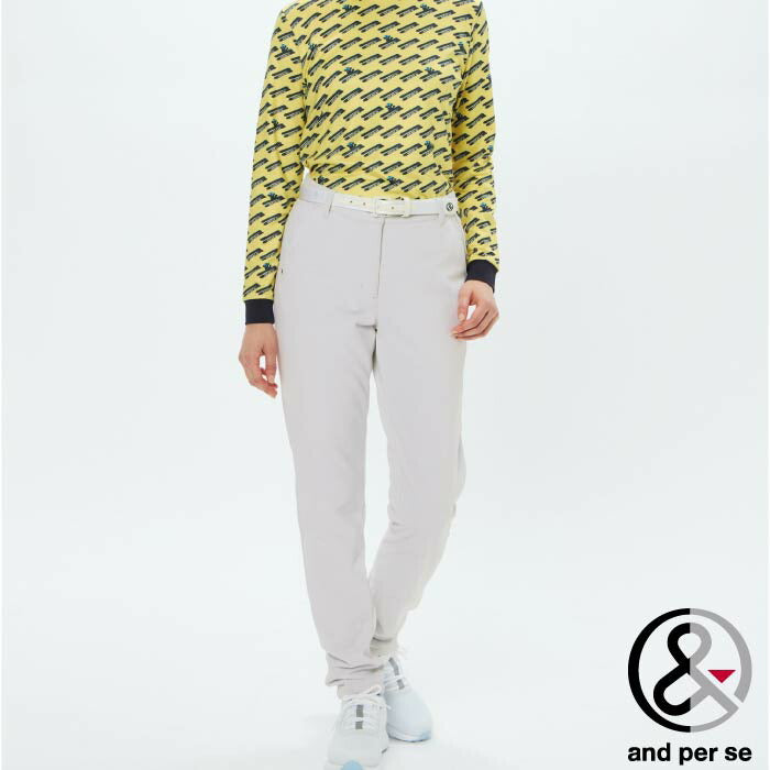 and per se アンパスィ ゴルフウェア レディース ウインドシャッターコーデュロイパンツ ストレッチ 防風 光吸収発熱 AFF5055E5