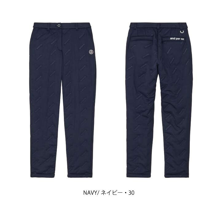 and per se アンパスィ ゴルフウェア レディース エアジャスター中わたパンツ マルチストレッチ はっ水 保温 AFF5065G3