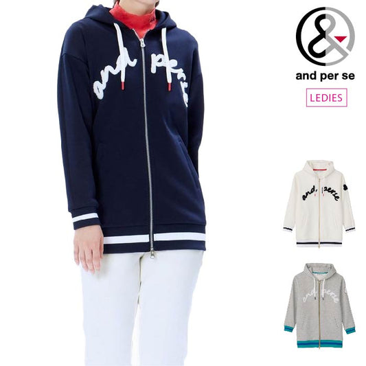 and per se アンパスィ レディース テックスウェットフルジップパーカ マルチストレッチ AFF6303J1