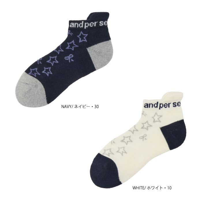 and per se アンパスィ ゴルフウェア レディース 靴下 アンクルソックス 日本製 AFF8105