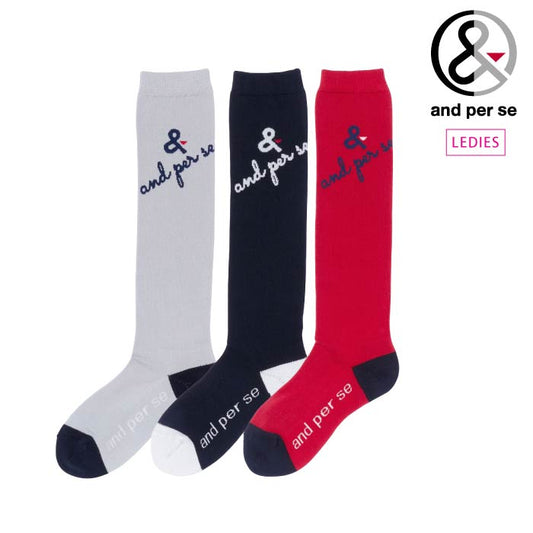 and per se アンパスィ レディース ゴルフ ハイソックス AFF8214【メール便可】