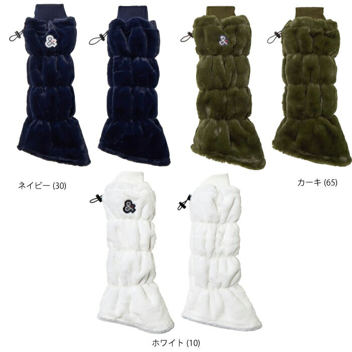 and per se アンパスィ レディース ゴルフ用品 ファー使いレッグウォーマー AFF8314