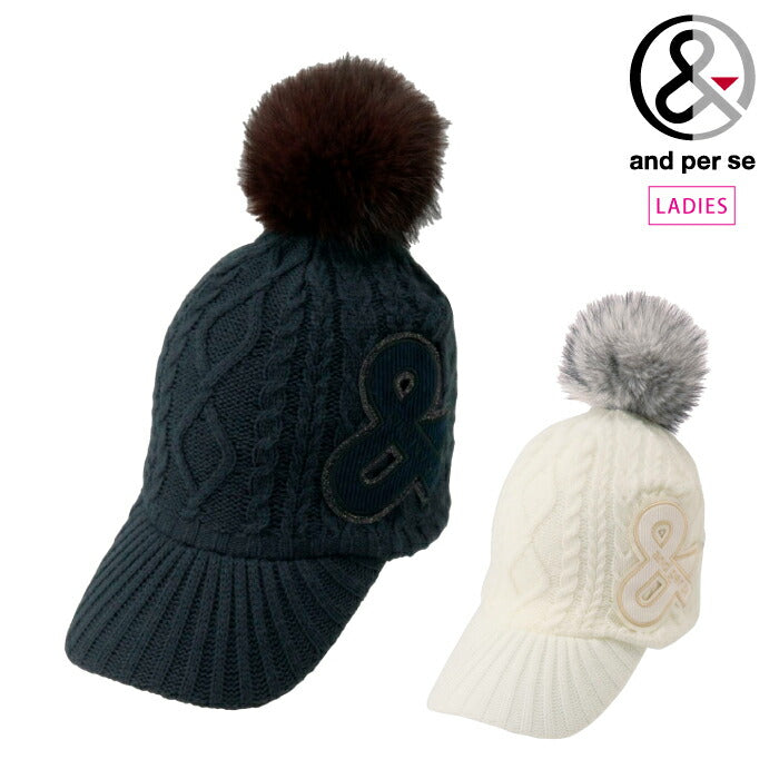 and per se アンパスィ ゴルフウェア レディース ニットキャップ 防寒