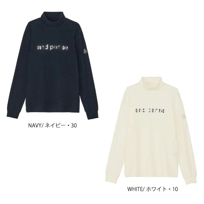 and per se アンパスィ ゴルフウェア レディース ウォーム4WAYストレッチ タートルネックシャツ 日本製 マルチストレッチ 保温 UV AFF9275W7