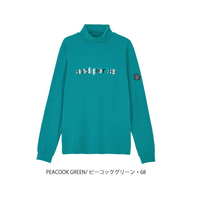 and per se アンパスィ ゴルフウェア レディース ウォーム4WAYストレッチ タートルネックシャツ 日本製 マルチストレッチ 保温 UV AFF9275W7