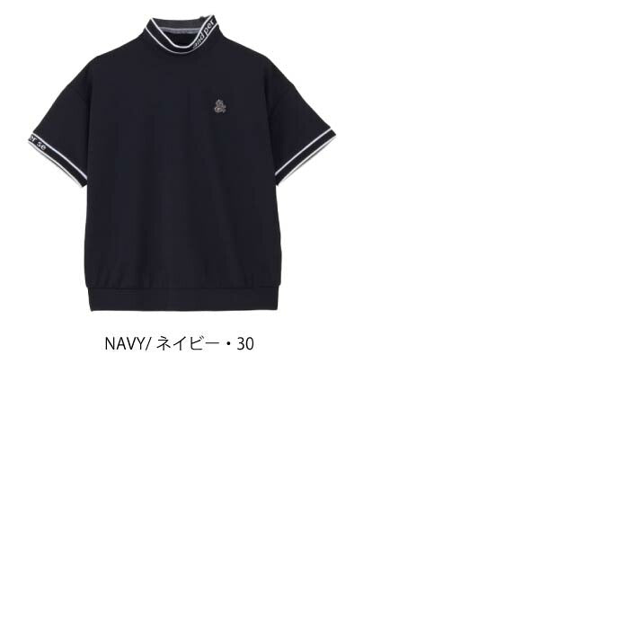 and per se アンパスィ ゴルフウェア レディース 4WAYリップル半袖ルーズネックシャツ マルチストレッチ 吸汗速乾 UVケア aff9695w6