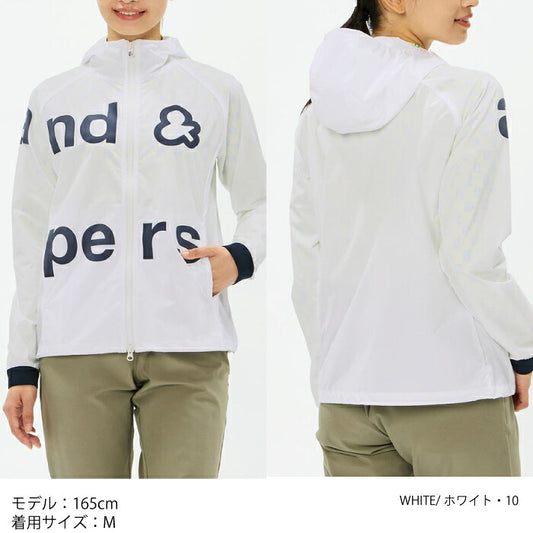 and per se アンパスィ ゴルフウェア レディース マルチウェザーフーディージャケット ブルゾン マルチストレッチ はっ水 UV 抗菌防臭 透湿 AFS1106G1