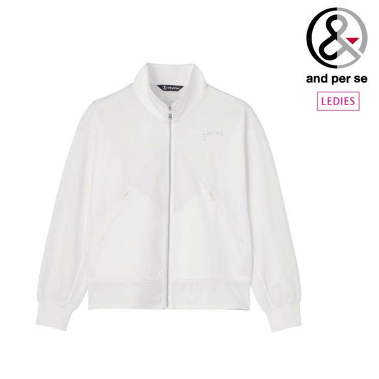and per se アンパスィ ゴルフウェア レディース UVケア ドットメッシュ ブルゾン AFS1135W4