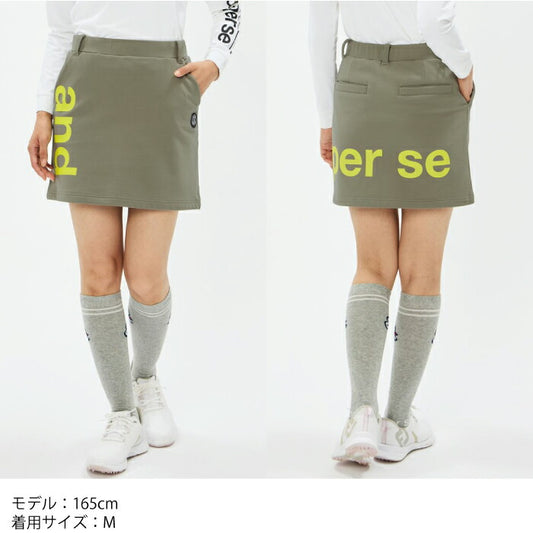 and per se アンパスィ ゴルフウェア レディース ショットスムーザー スウェットスカート マルチストレッチ 吸汗速乾 UV 抗菌防臭 べたつき軽減 台形シルエット AFS4006J1