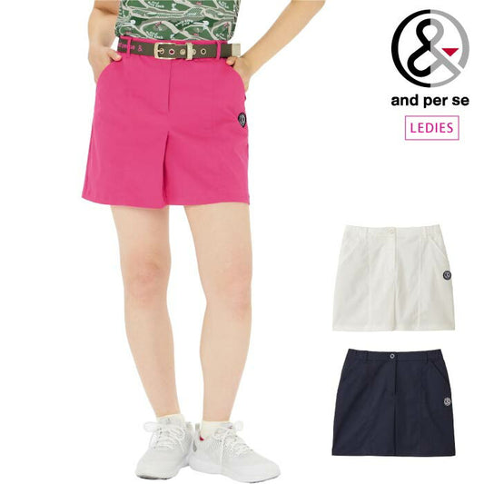 and per se アンパスィ ゴルフウェア レディース オールラウンダースカート 高機能素材(ストレッチ、撥水、UVプロテクト、静電ケア) afs4015e1