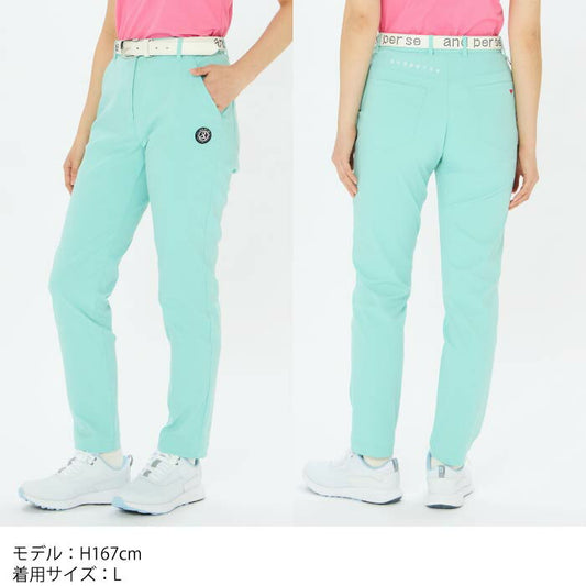 and per se アンパスィ ゴルフウェア レディース オールラウンダーパンツ はっ水 防汚 UVプロテクト 静電ケア afs5015e1