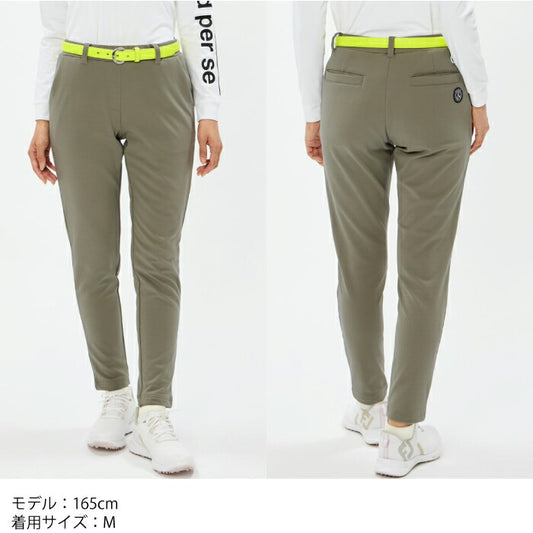 and per se アンパスィ ゴルフウェア レディース ショットスムーザースウェットパンツ マルチストレッチ 吸汗速乾 UV 抗菌防臭 べたつき軽減 クロップド AFS5016J1