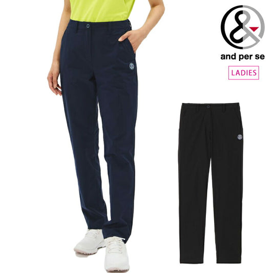 and per se アンパスィ ゴルフウェア レディース マルチウェザーパンツ ロングパンツ テーパードシルエット マルチストレッチ はっ水 UV 抗菌防臭 透湿 AFS5046G1