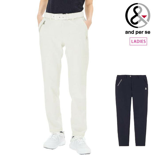 and per se アンパスィ ゴルフウェア レディース ヴァリアスフィーチャーパンツ マルチストレッチ UVプロテクト 接触冷感 はっ水 AFS5085E6
