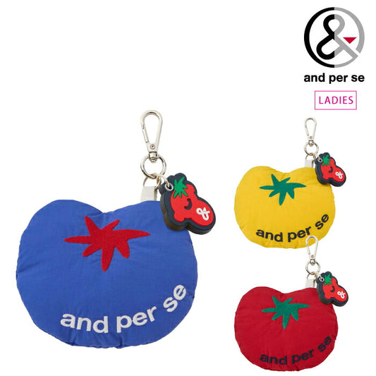 and per se アンパスィ ゴルフ レディース ボールポーチ トマト型 ボール2個収納 ギフト最適 AFS7246