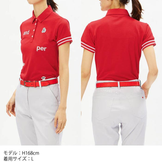 and per se アンパスィ レディース ゴルフ 半袖ポロシャツ ゴルフウェア ドライバーズアイ半袖シャツ 吸汗速乾 UVケア AFS9604V6