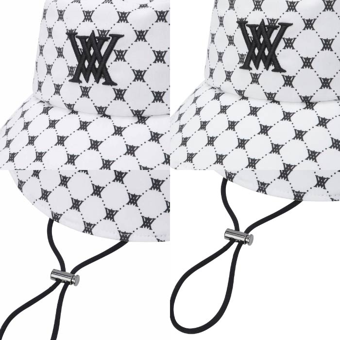 ANEW GOLF アニューゴルフ メンズ レディース UNI MONOGRAM PATTERN BUCKETHAT UNI モノグラムパターン バケットハット AGFUUCP41