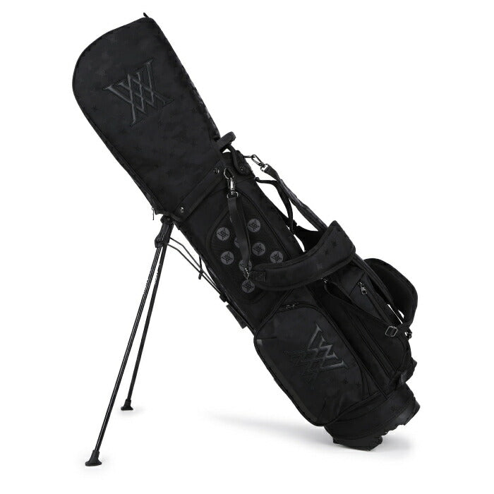 ANEW GOLF アニューゴルフ メンズ レディース 9 UNISEX MILITARY STAND BAG 9インチ仕様スタンドキャディバッグ ショルダーストラップ 透明フードカバー付属 agguusb01bk