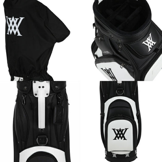 ANEW GOLF アニューゴルフ メンズ レディース 9.5 UNISEX TOUR BAG 9.5インチツアーキャディバッグ 3点留めショルダーストラップ レインカバー ネームタグ付属 agguusb05bk