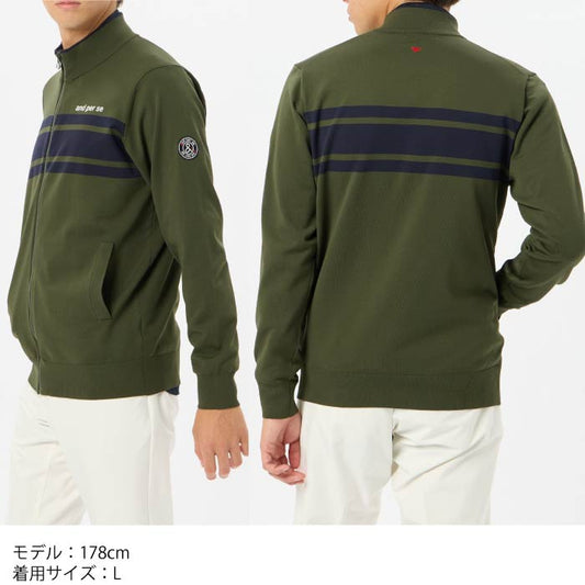 and per se アンパスィ メンズ ゴルフウェア アクティブニットブルゾン 長袖 マルチストレッチ 軽量 洗濯機OK AMF2504A1