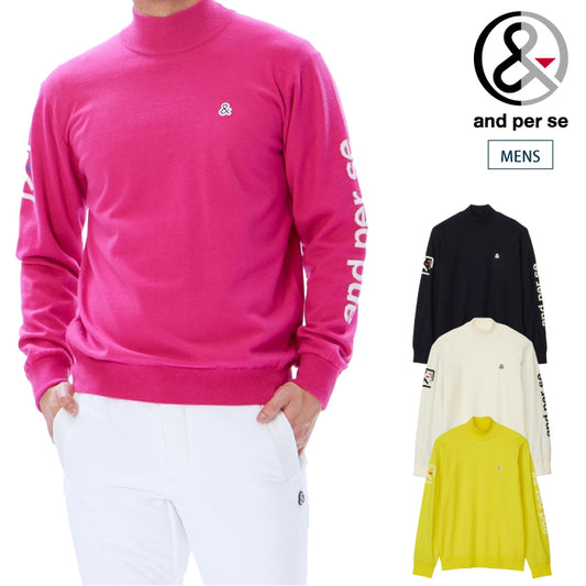 and per se アンパスィ メンズ ハイネック防風スリーブセーター AMF2613B2