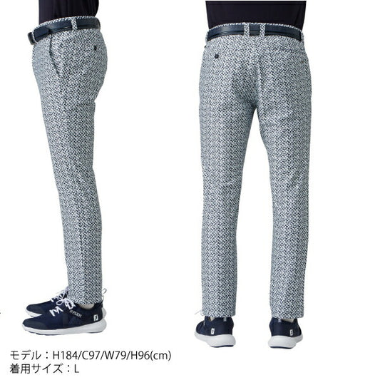 and per se アンパスィ メンズ ヒートハイテンションモノグラムプリントパンツ 起毛 ストレッチ AMF5011F1