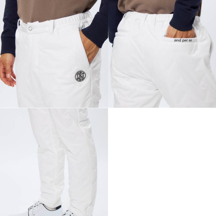 and per se アンパスィ ゴルフウェア メンズ エアジャスター中わたパンツ マルチストレッチ はっ水 保温 AMF5065G3