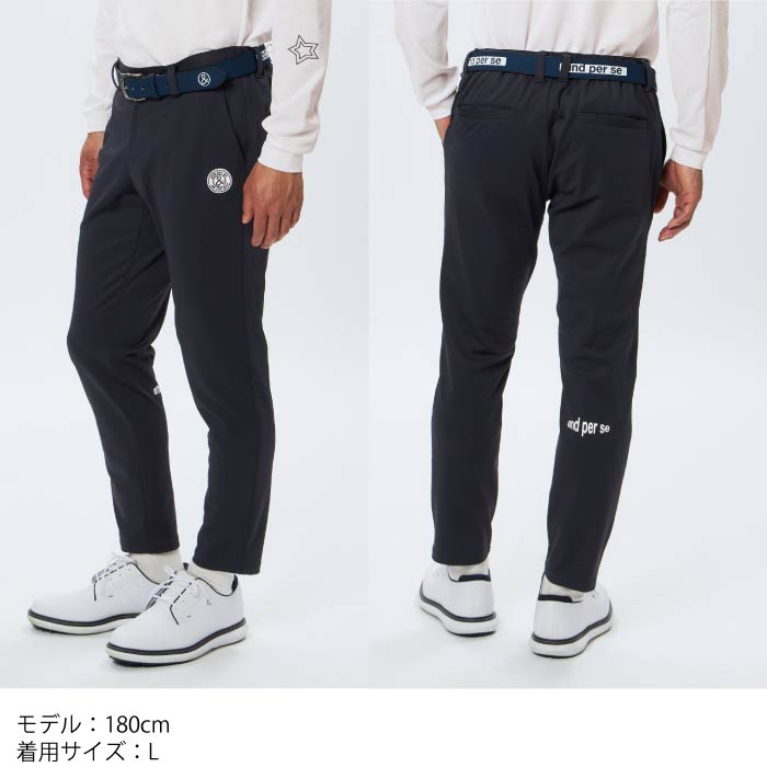 and per se アンパスィ ゴルフウェア メンズ エアロスウェット クロップドパンツ マルチストレッチ UV 撥水 AMF5065J6