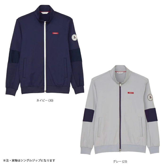 and per se アンパスィ メンズ ゴルフウェア エアロスウェットフルジップブルゾン 長袖 マルチストレッチ 撥水 AMF6304J1