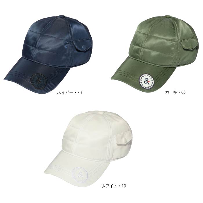 and per se アンパスィ メンズ ゴルフ 帽子 中綿キャップ UVプロテクト 撥水 帯電防止機能 AMF8414