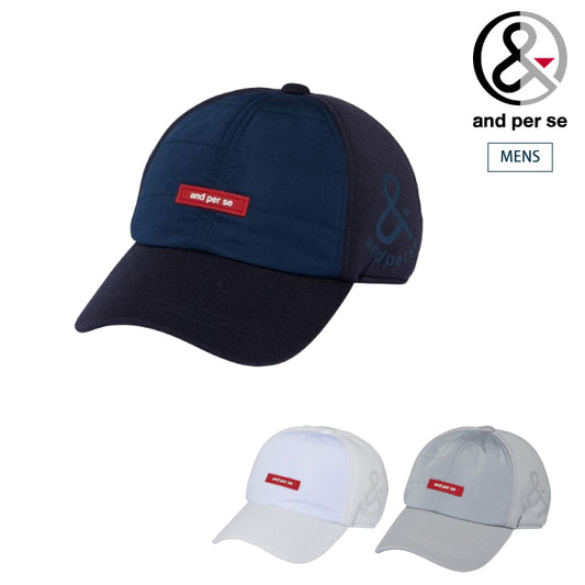 and per se アンパスィ メンズ 中綿キャップ 保温 UVケア機能付き AMF8423