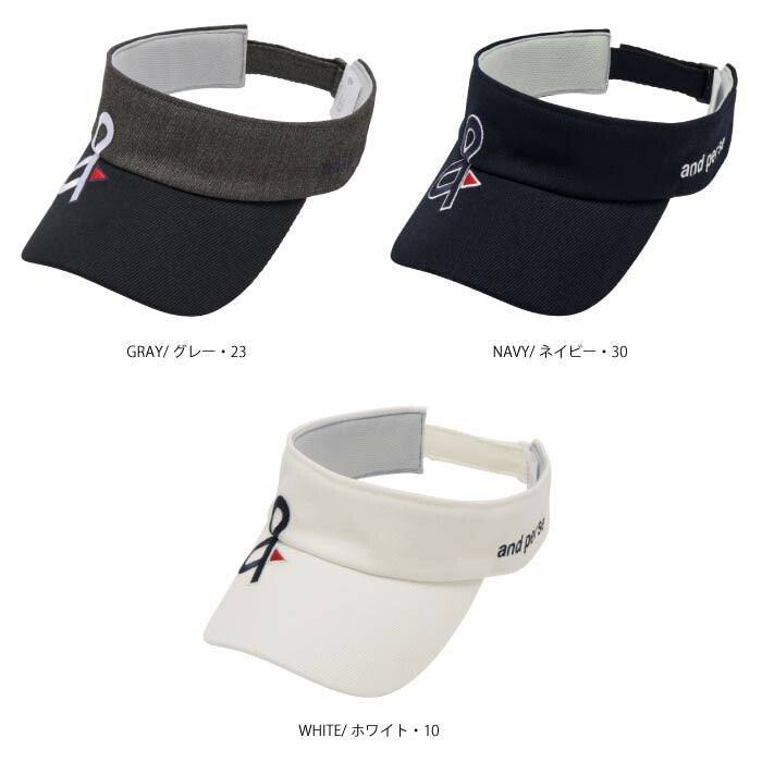 and per se アンパスィ ゴルフウェア メンズ レディース バイザー UVプロテクト サンバイザー AMF8705