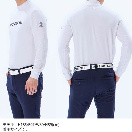 and per se アンパスィ メンズ セルヒート長袖ハイネックシャツ ストレッチ AMF9233W6