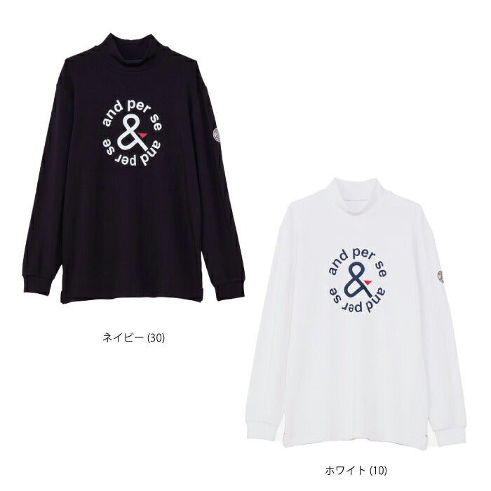 and per se アンパスィ メンズ ゴルフウェア セルヒート長袖ハイネックシャツ ストレッチ、吸湿発熱、UVプロテクト AMF9234W6