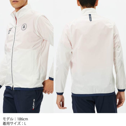 and per se アンパスィ メンズ マルチウェザーフルジップジャケット 軽量・耐久撥水・防風・透湿 AMS1104G1