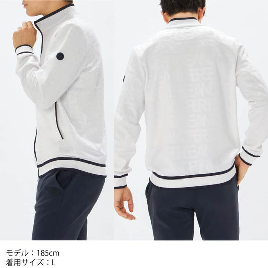 and per se アンパスィ ゴルフウェア メンズ エンボスメッシュニットブルゾン アンチピリング ams2915b1