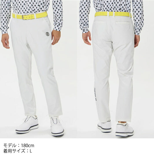 and per se アンパスィ ゴルフウェア メンズ ショットスムーザーツイルパンツ ロングパンツ テーパード マルチストレッチ C0はっ水 UV 抗菌防臭 AMS5006E3