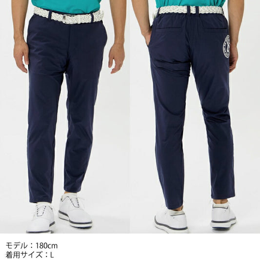 and per se アンパスィ ゴルフウェア メンズ エアリークロス パンツ スリムシルエット ロングパンツ マルチストレッチ はっ水 抗菌防臭 通気 AMS5056E2