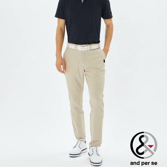and per se アンパスィ ゴルフウェア メンズ ストレッチジャカードパンツ ストレッチ はっ水 AMS5095E7